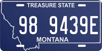 MT license plate 989439E