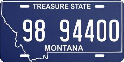 MT license plate 989440O