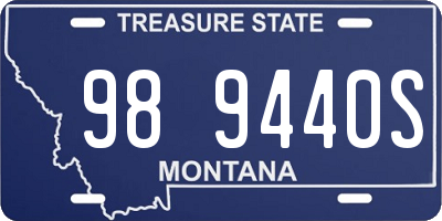 MT license plate 989440S