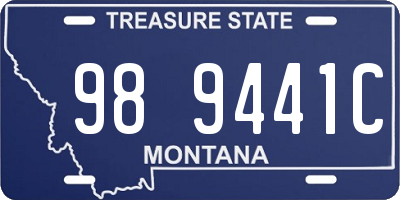 MT license plate 989441C