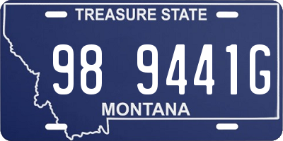 MT license plate 989441G
