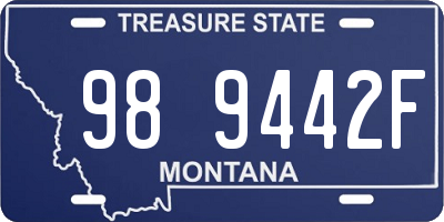 MT license plate 989442F