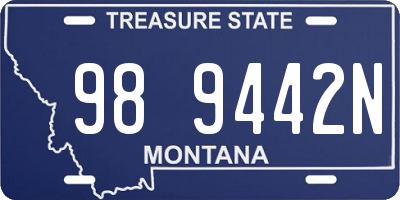 MT license plate 989442N