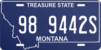 MT license plate 989442S