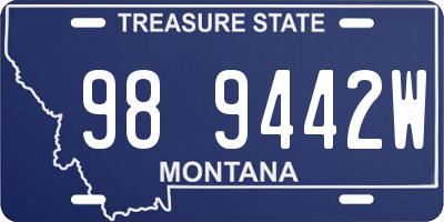 MT license plate 989442W