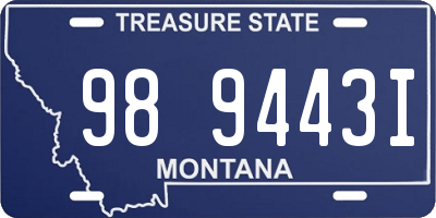 MT license plate 989443I