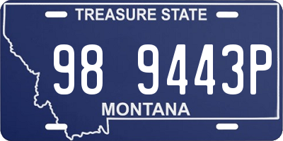MT license plate 989443P