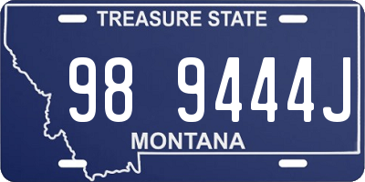 MT license plate 989444J