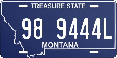 MT license plate 989444L