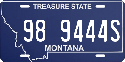 MT license plate 989444S