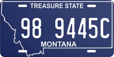 MT license plate 989445C