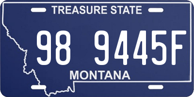 MT license plate 989445F