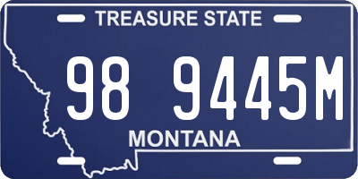 MT license plate 989445M