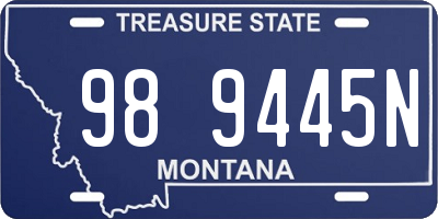 MT license plate 989445N