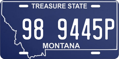 MT license plate 989445P