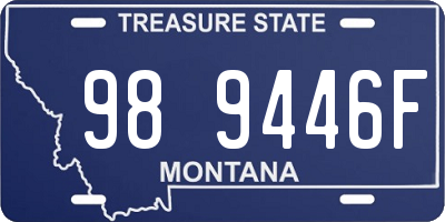 MT license plate 989446F