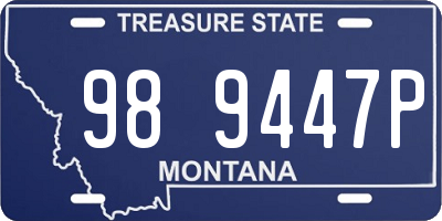 MT license plate 989447P