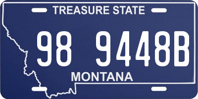MT license plate 989448B