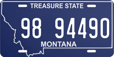 MT license plate 989449O