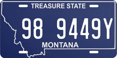 MT license plate 989449Y