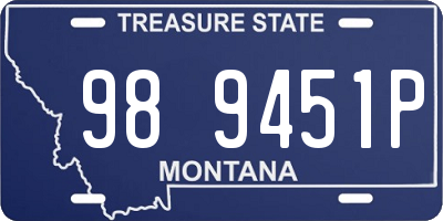 MT license plate 989451P