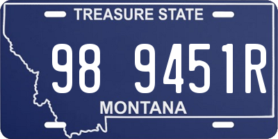 MT license plate 989451R