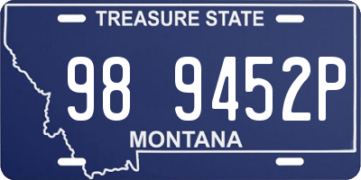 MT license plate 989452P