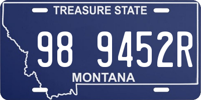 MT license plate 989452R