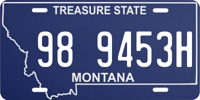 MT license plate 989453H