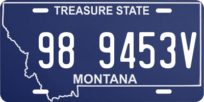 MT license plate 989453V