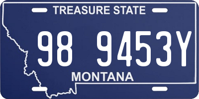 MT license plate 989453Y