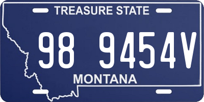 MT license plate 989454V