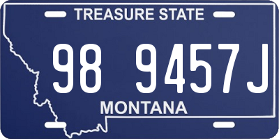 MT license plate 989457J