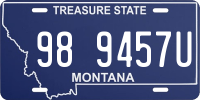 MT license plate 989457U