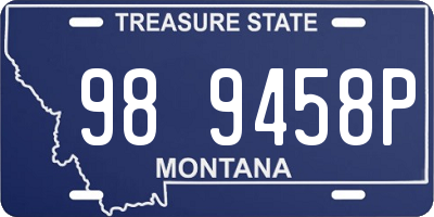 MT license plate 989458P