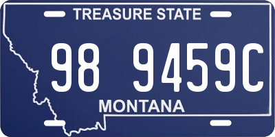 MT license plate 989459C