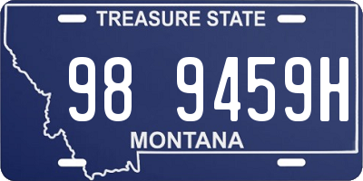 MT license plate 989459H