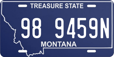 MT license plate 989459N