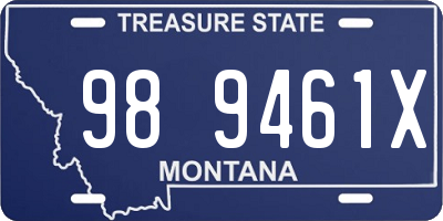 MT license plate 989461X