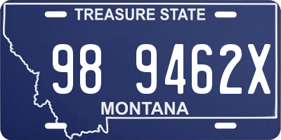 MT license plate 989462X