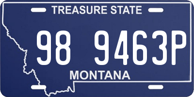 MT license plate 989463P
