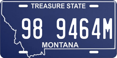 MT license plate 989464M