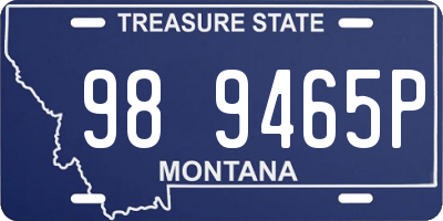 MT license plate 989465P