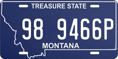 MT license plate 989466P