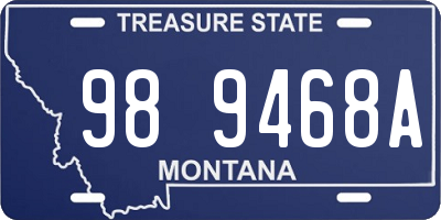 MT license plate 989468A