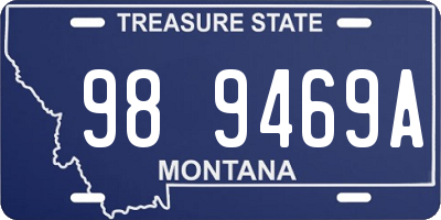 MT license plate 989469A