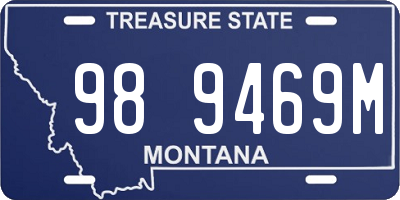MT license plate 989469M