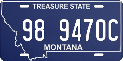MT license plate 989470C