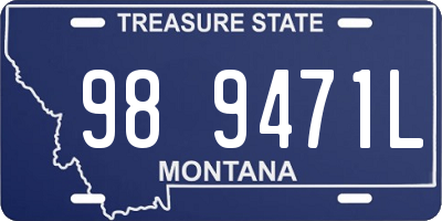 MT license plate 989471L