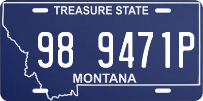 MT license plate 989471P